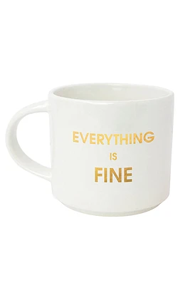 Everything Is Fine Mug | White Gold