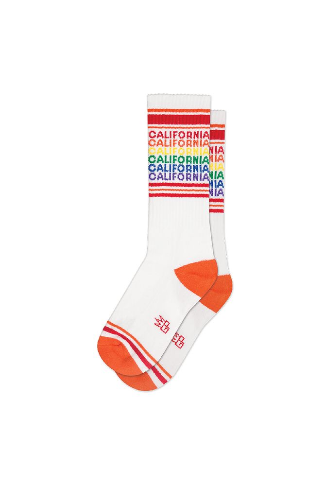 Gumball Poodle California Rainbow Ribbed Gym Sock