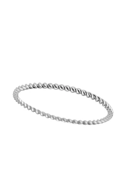 Dainty Twisted Stacker Band | Silver