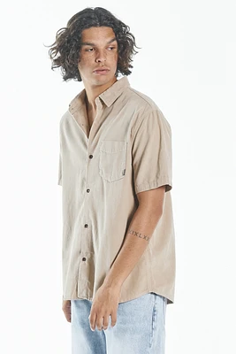 Stranded Cord Shirt | Aged Tan