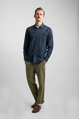 Classic Linen LS Shirt | Worn Navy