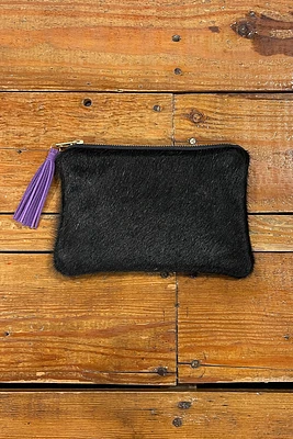 Cowhide Mini Clutch | Black