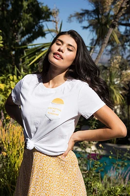 Pocketful of Sunshine Loose Tee | White