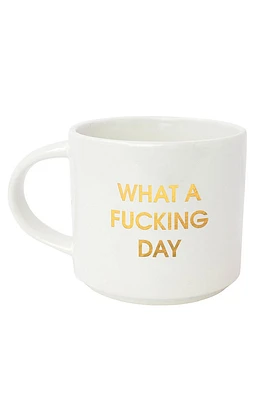 What A Fucking Day Mug | White Gold