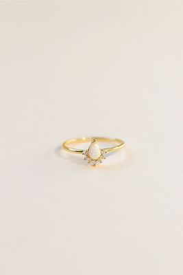 Opal Burst Ring | Gold