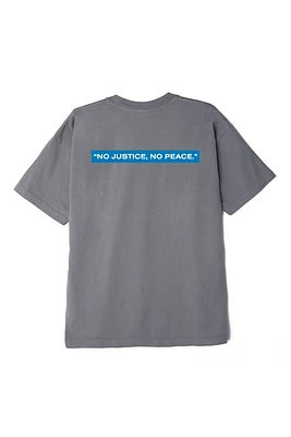 No Justice Peace Tee | Frost Grey