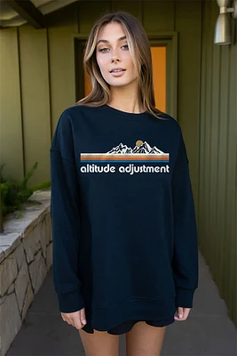 Altitude Adjustment Oversized Sweatshirt | Navy