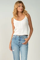 Crochet Sweater Tank | White