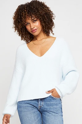 Clarkson V-Neck Sweater | White