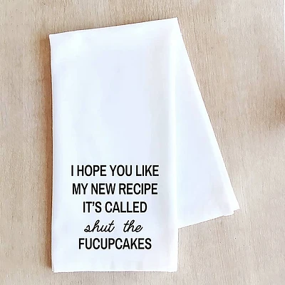 My New Recipe Tea Towel | White