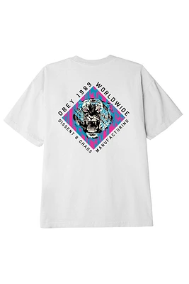 Dissent & Chaos Tiger Tee | White