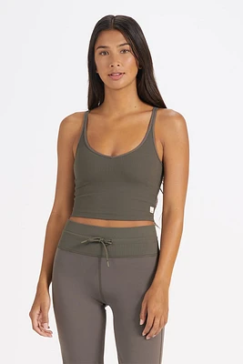 Rib Crop Tank | Oregano