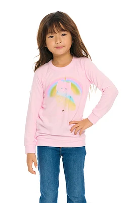 Girls Rainbow Unicorn Kitty Longsleeve | Ribbon