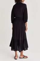 Tanya Solid Maxi Dress | Black