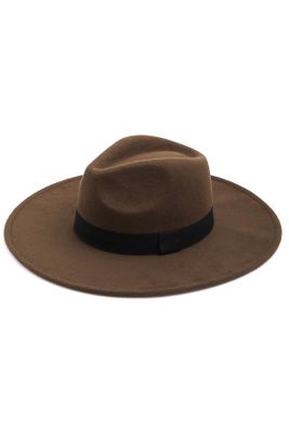 Flat Wide Brim Hat | Olive