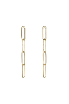 Seattle Paperclip Chain Drop Earrings | Gold