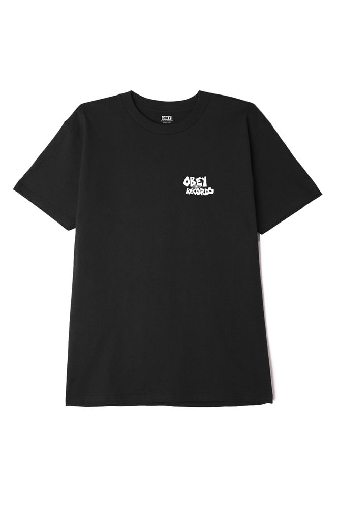 Obey Records Web Tee | Black | City