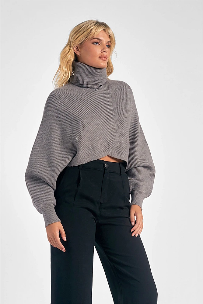 Oversized Turtleneck Sweater | Charcoal