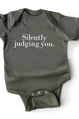 Silently Judging You Onesie | Grey