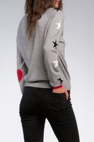 Star Crew Neck Sweater | Ash Grey / Black Stars