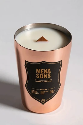 Amber + Vanilla Candle | Copper Tin 16oz