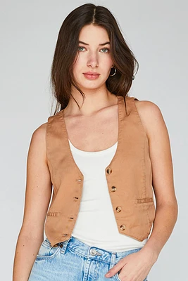 Carmen Twill Vest | Sand