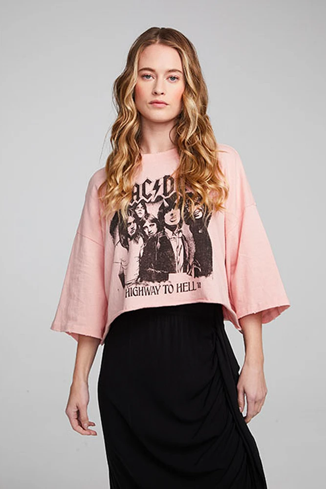 AC/DC Highway To Hell Tee | Powder Pink