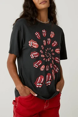 Rolling Stones Spiral Tongue Tee | Vintage Black