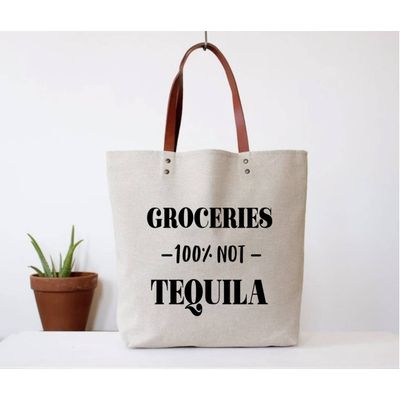 Groceries Not Tequila Tote Bag