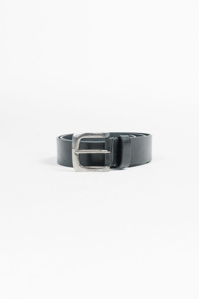 Thrills Wide Leather Belt, Black