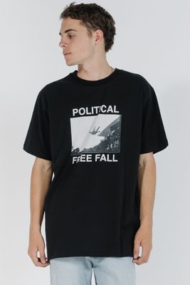 Political Free Fall Merch Tee | Black