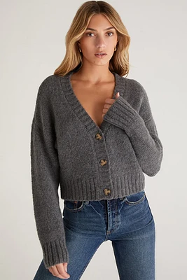 Allegra Cardigan | Dark Heather Grey