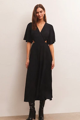 Iris Midi Dress | Black