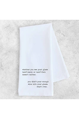 Glass Half Empty or Full | Tea Towel