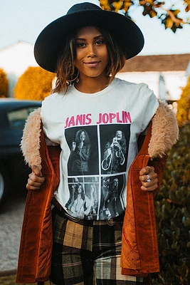 Janis Joplin Vintage Tee | White