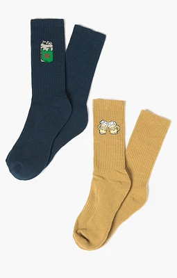 Cheers Mate 2-Pack Socks | Mustard/Slate