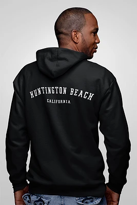 Huntington Beach Zip Hoodie | Black