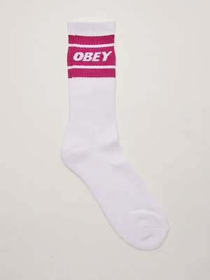 Cooper II Socks | White / Fuchsia