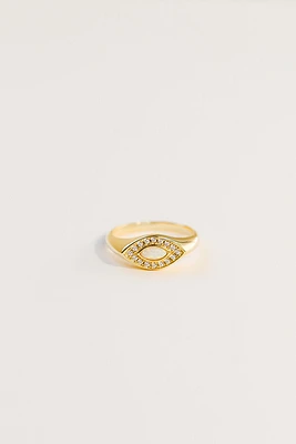 Opal Evil Eye Ring | Gold