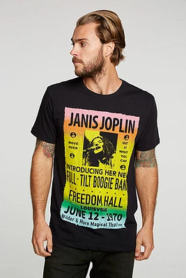 Janis Joplin Freedom Hall Tee | Black