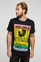 Janis Joplin Freedom Hall Tee | Black