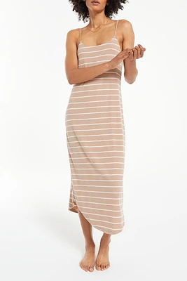 Daytime Stripe Dress | Light Latte