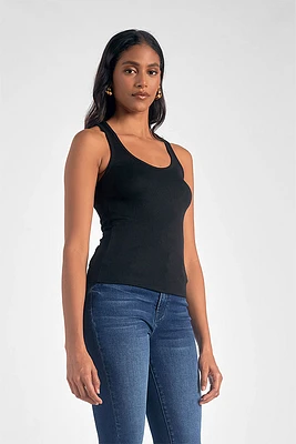 Scoop Neck Tank | Black