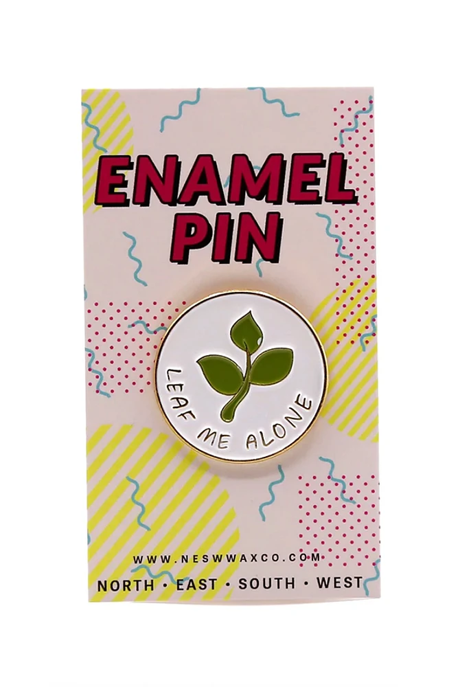 Leaf Me Alone Enamel Pin