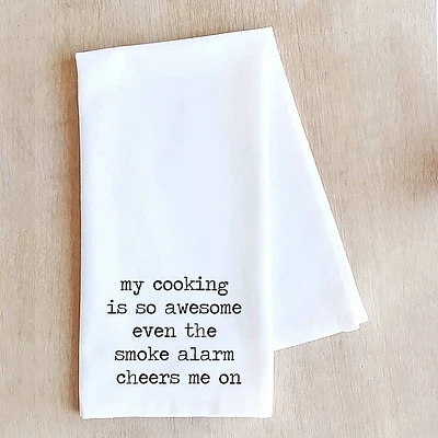 Cooking So Awesome Tea Towel | White