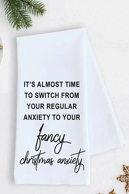 Fancy Christmas Anxiety | Tea Towel