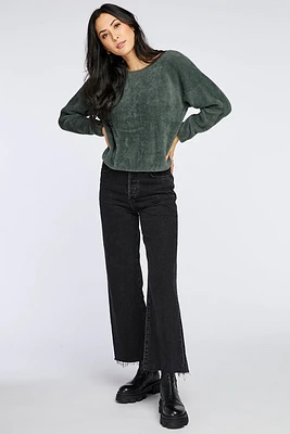 Kate Low-Back Twist Sweater | Pine