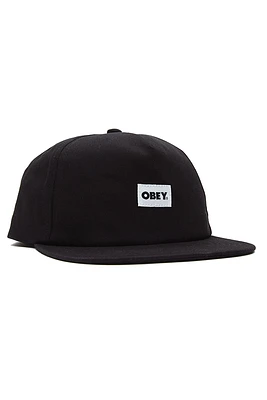 Bold Label Organic Snapback | Black