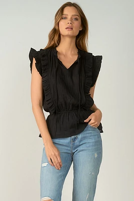 Sleeveless Ruffle Top