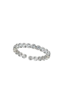 Melrose Bezel CZ Eternity Band | Silver